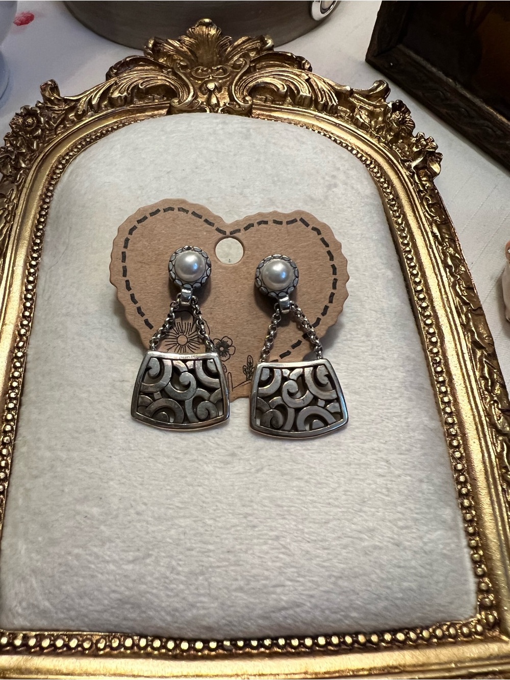 Brighton Deco Pearl Post Earrings
